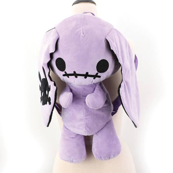 SPOOKYVILLE CRITTERS - Naughty Bunny Purple Plush Backpack - Picture 2 of 4